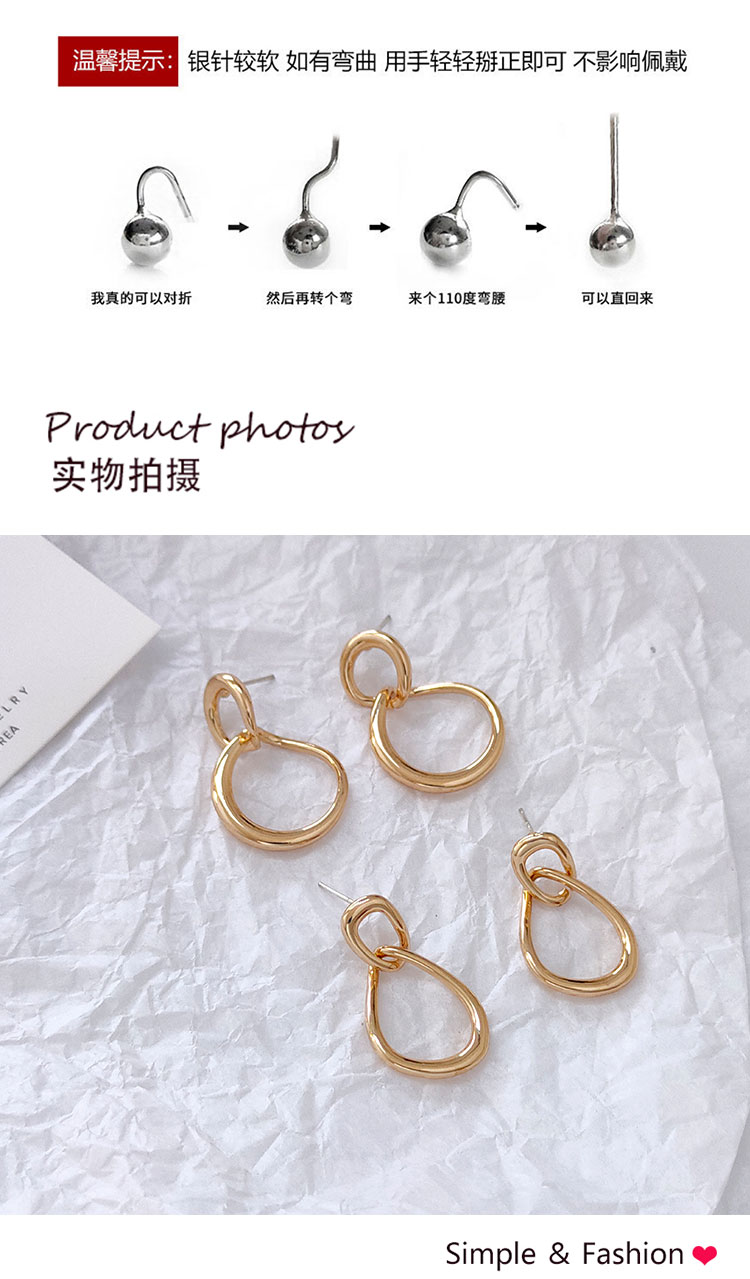 幾何圓圈合金耳環(huán)飾品批發(fā)